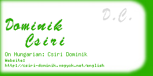 dominik csiri business card